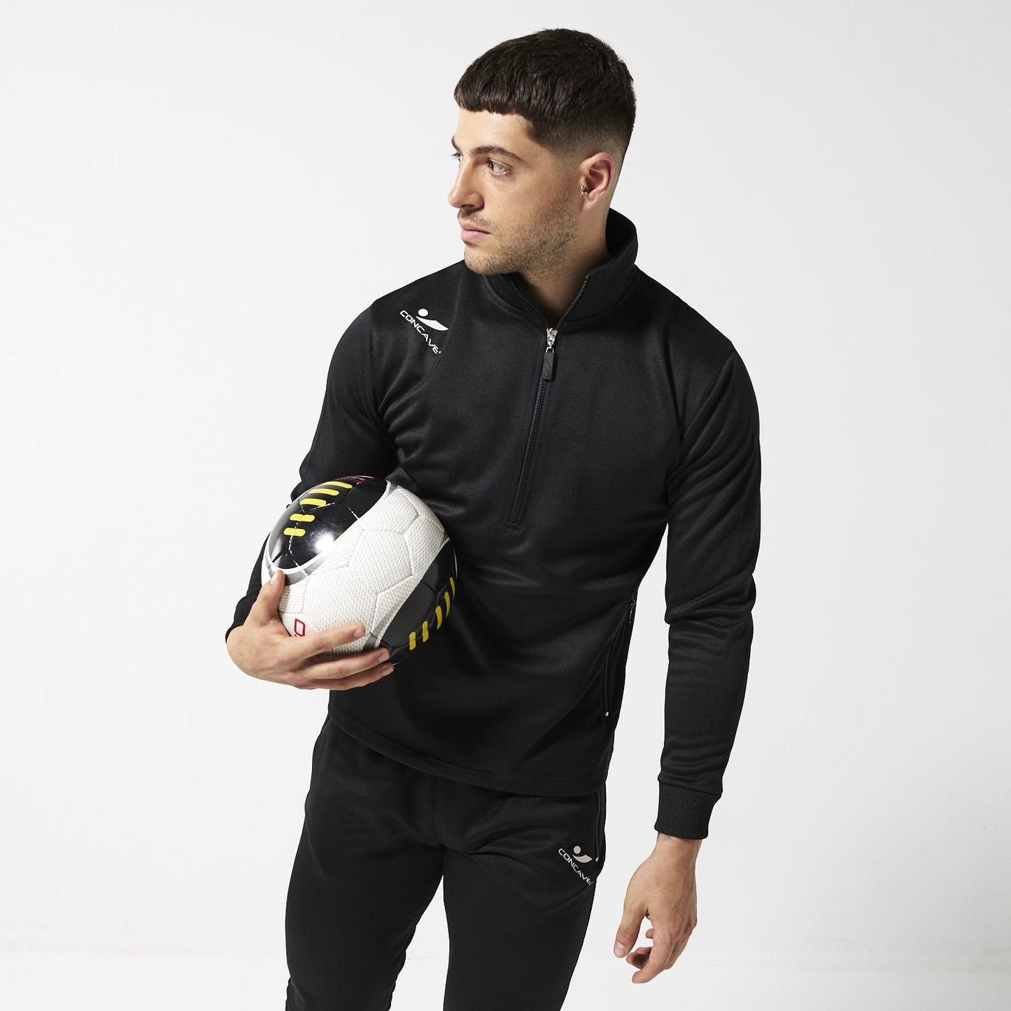 Concave Tracksuit Top - Black/White