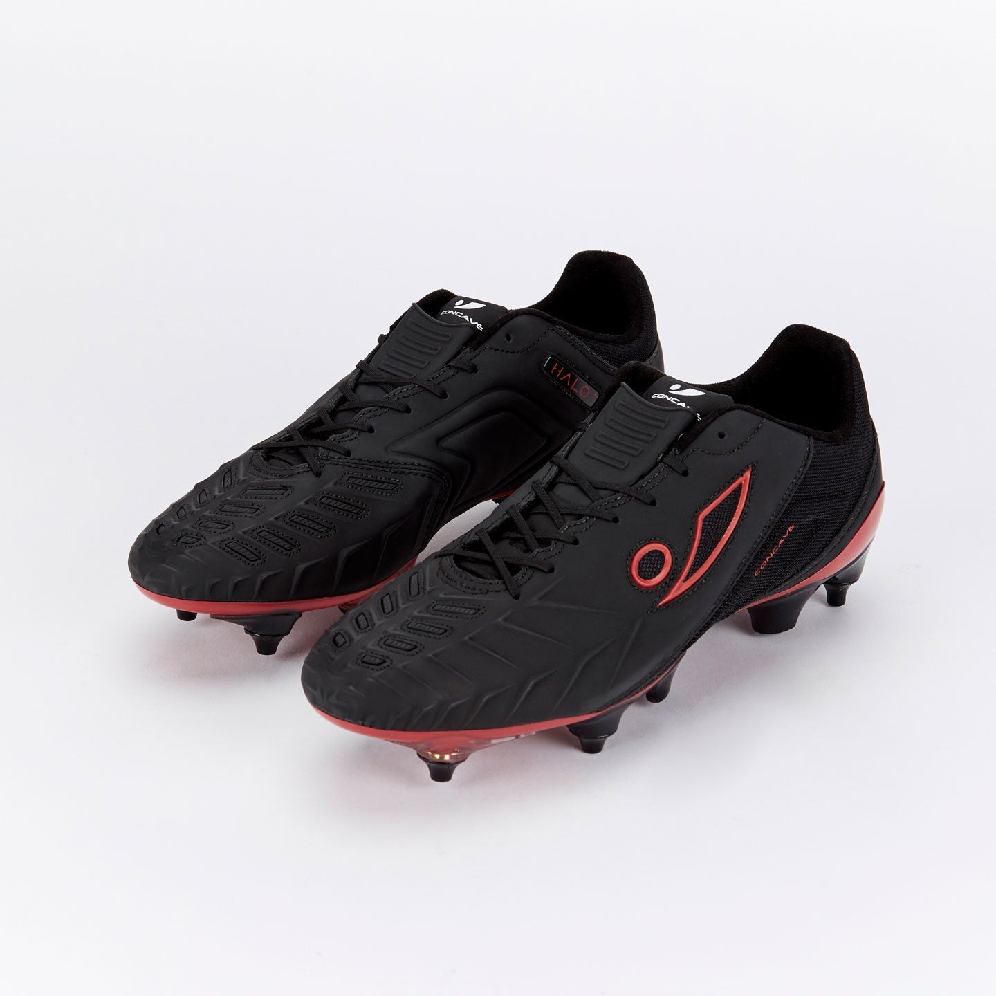 Concave Halo + Leather SG - Black/Red