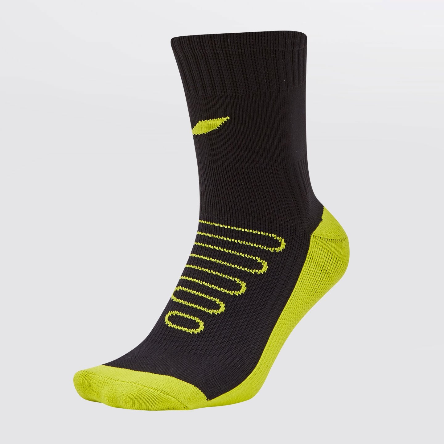 Concave Performance Mid Socks - Black/Lime