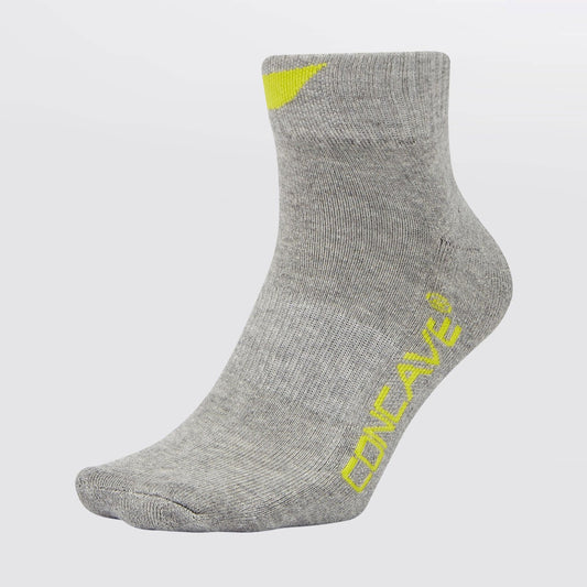 Concave Jogger Sock - Grey/Lime