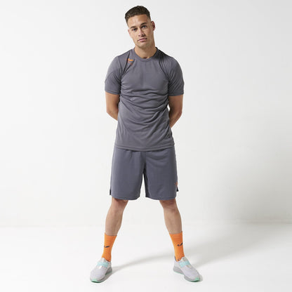 Concave Performance Shorts - Charcoal/Zest Orange